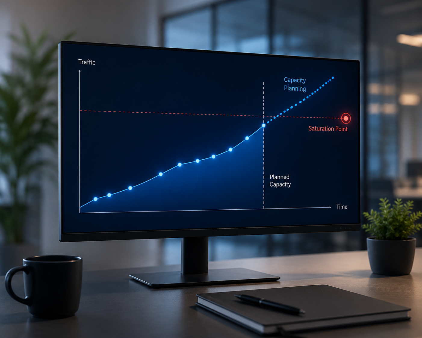 Plan capacity before saturation, not after