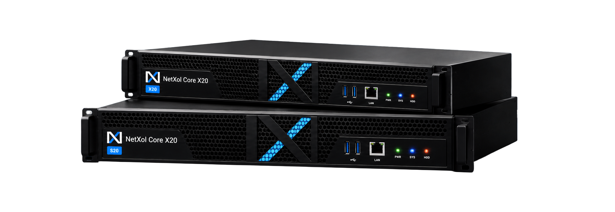 Netxol Core X20 rack-mount ISP appliance — dual-socket EPYC hardware for regional operators running GPON and TR-369 ACS.